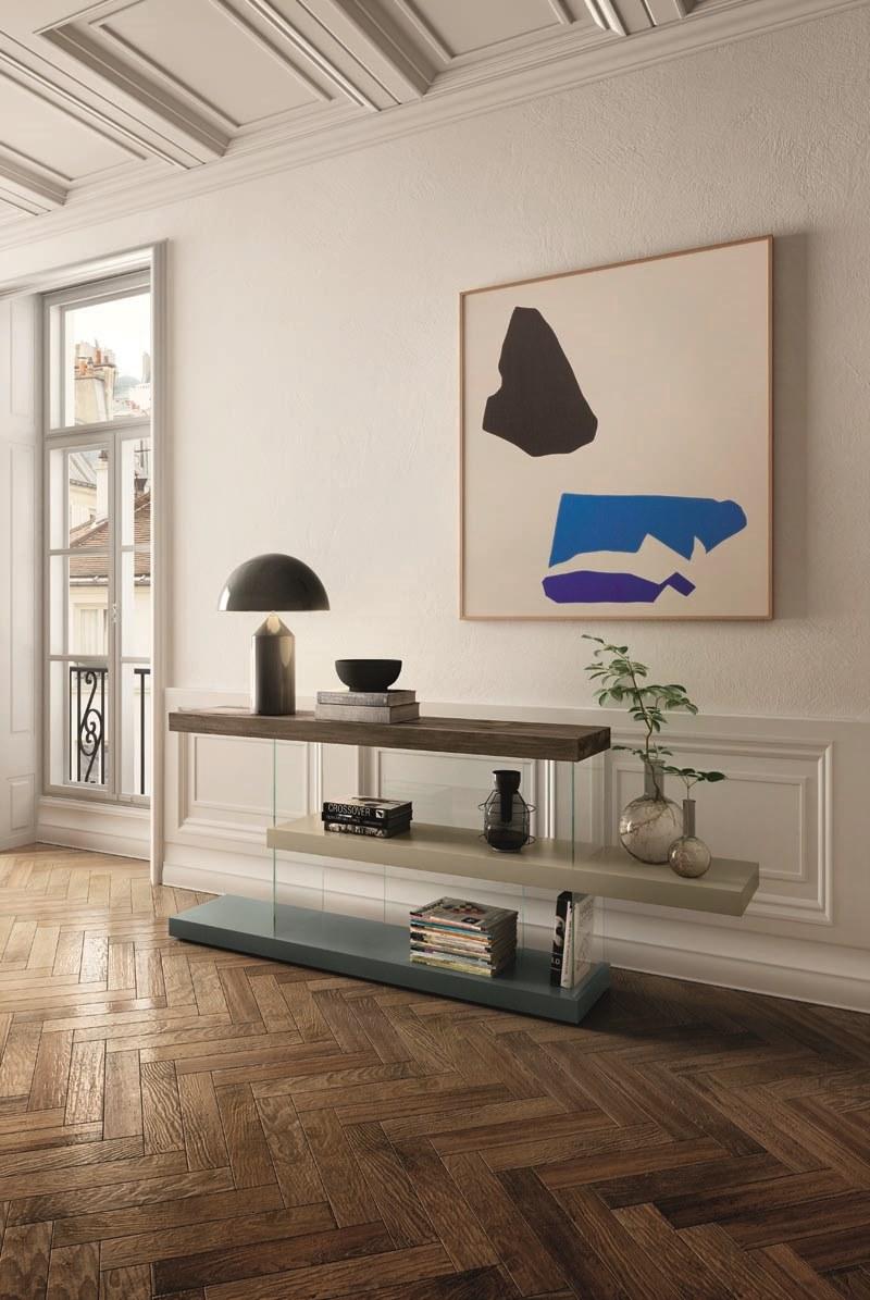 Lago Самонесущий открытый книжный шкаф из дерева и стекла Air sun-id-1401620 - Вид №7