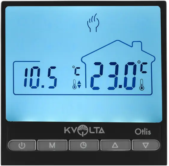 91567993 Терморегулятор для теплого пола Kvolta Otlis Wi Fi электронный цвет черный STLM-0936044