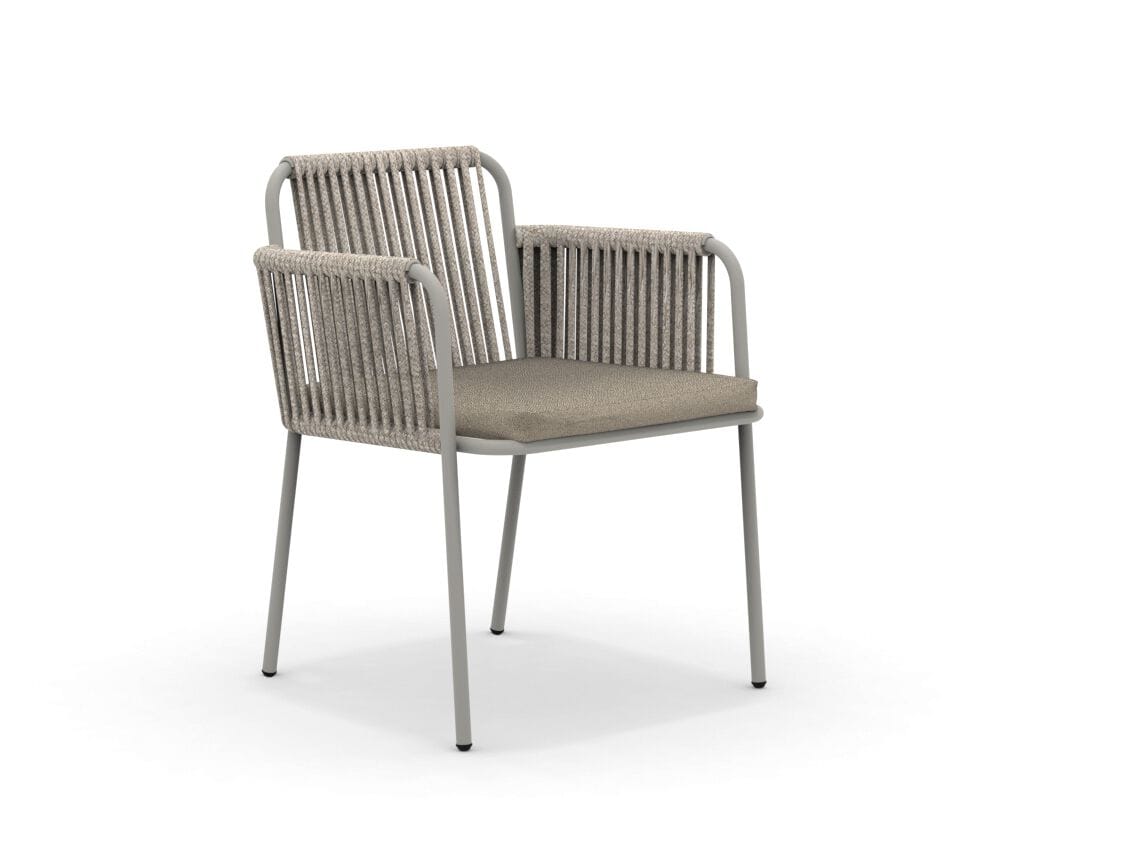 Веревочный и металлический стул с подлокотниками Vermobil KEY WEST ARCH-00126653