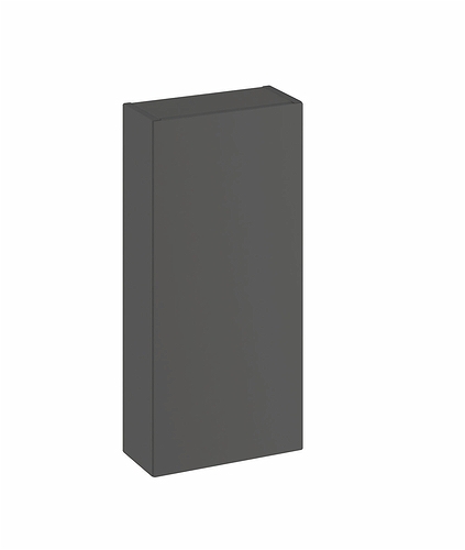 9742273111 IDO Elegant верхний шкаф с дверцей, 296 мм, темно-серый - Вид №3