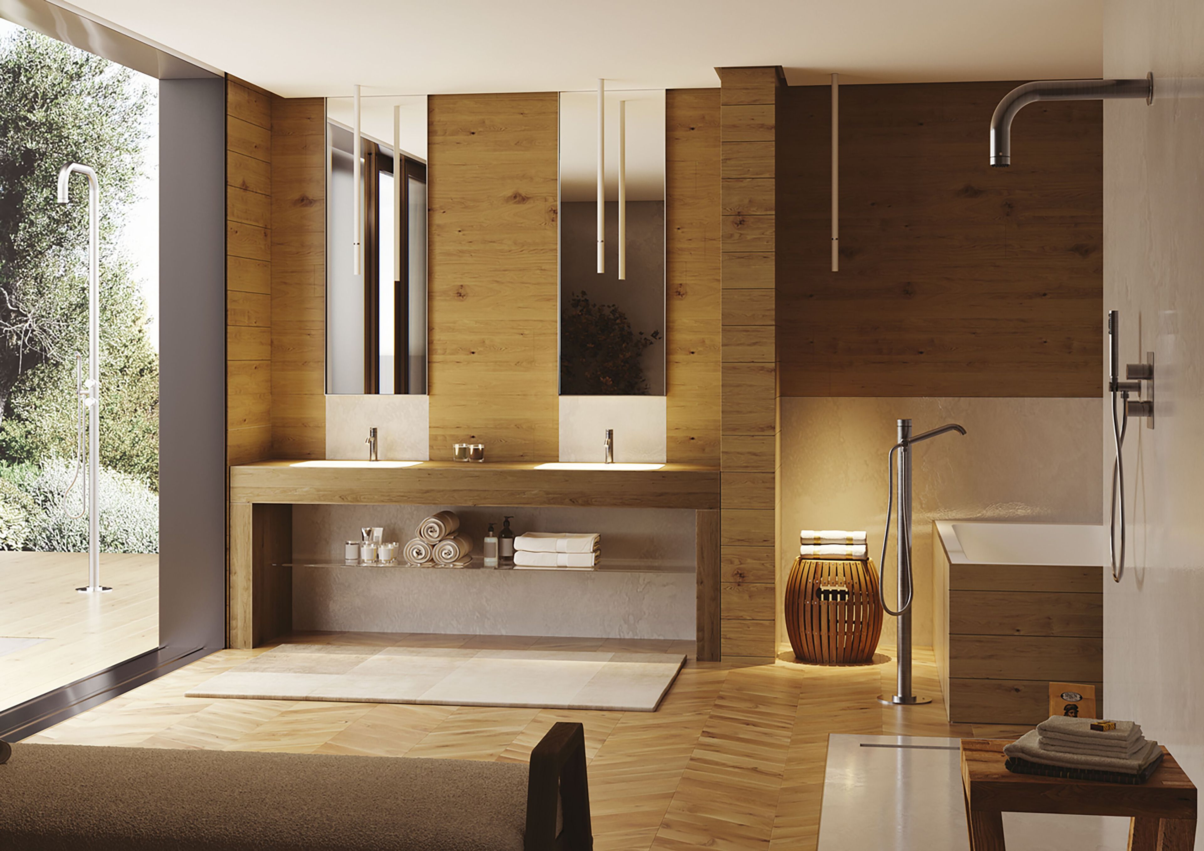 Ручной душ из нержавеющей стали с фиксированной струей Bossini NOBU-Inox AISI 316L ARCH-00084948 - Вид №2