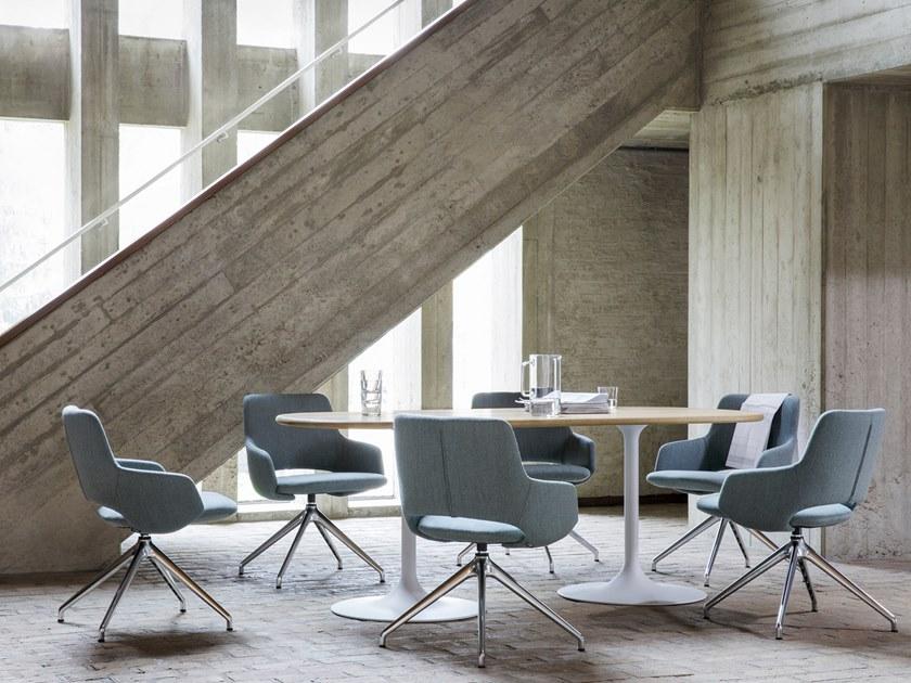 Artifort Вращающийся стул на козелке из ткани с подлокотниками Jima sun-id-1368282 - Вид №5