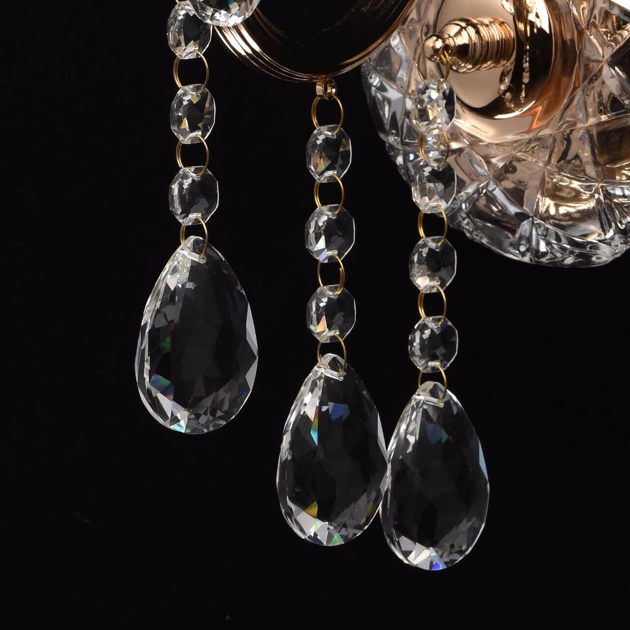 Бра хрустальное золотое "Селена 11" 482023401 MW-LIGHT СВЕЧА 00-3928183 Золото;прозрачный  - Вид №2