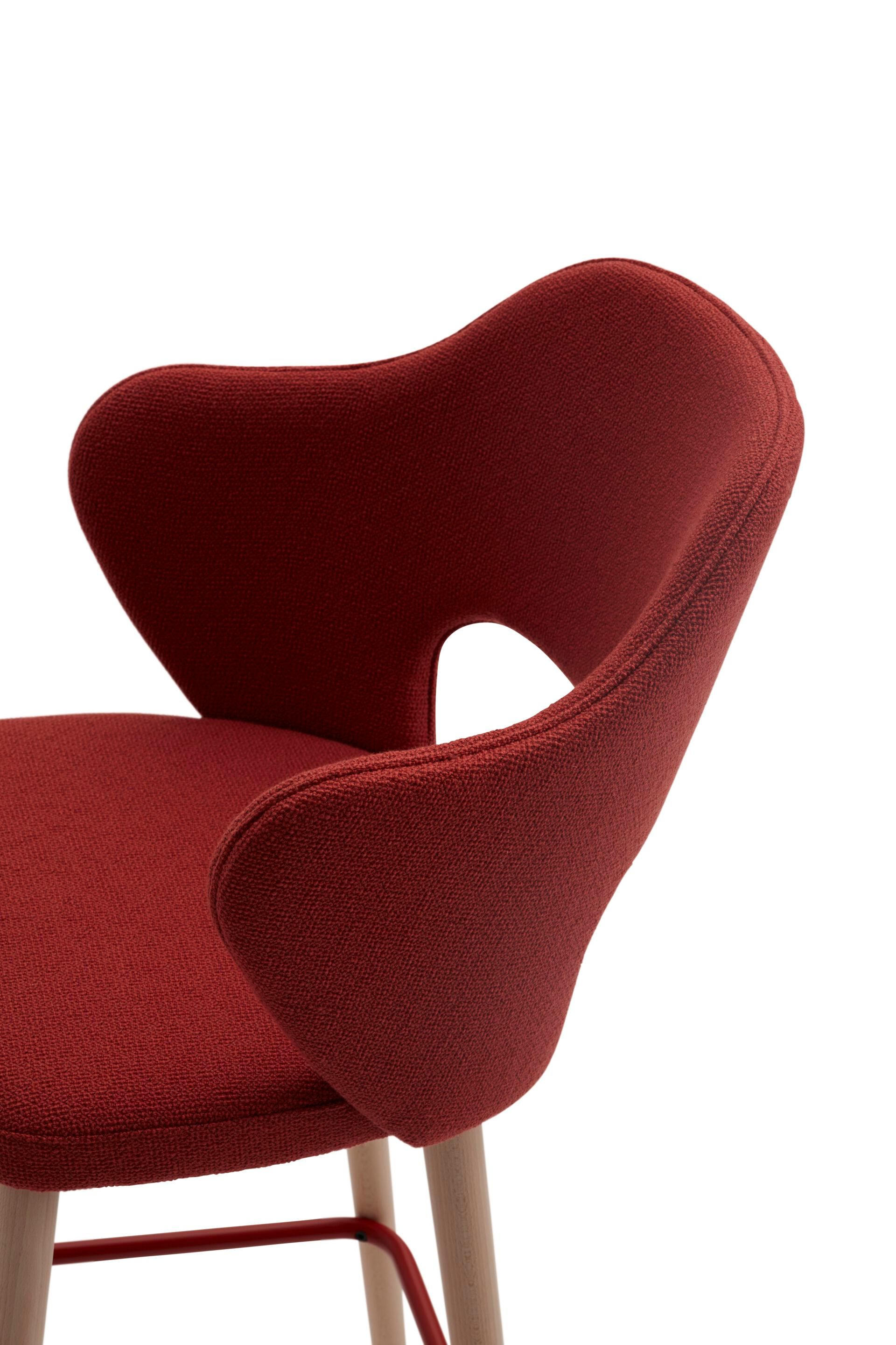 Высокий стул с тканевой подкладкой со спинкой Origins 1971 Quinn ARCH-00058701 - Вид №3