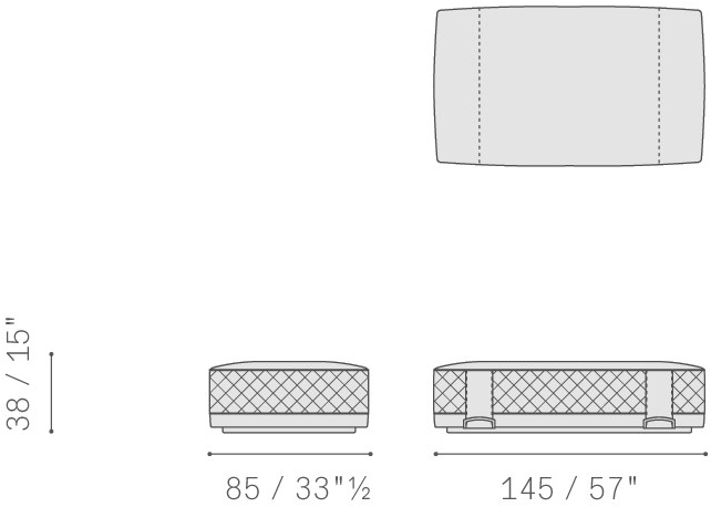 Poltrona Frau Прямоугольный пуф из ткани La collezione - mobili e complementi sun-id-1480978 - Вид №7