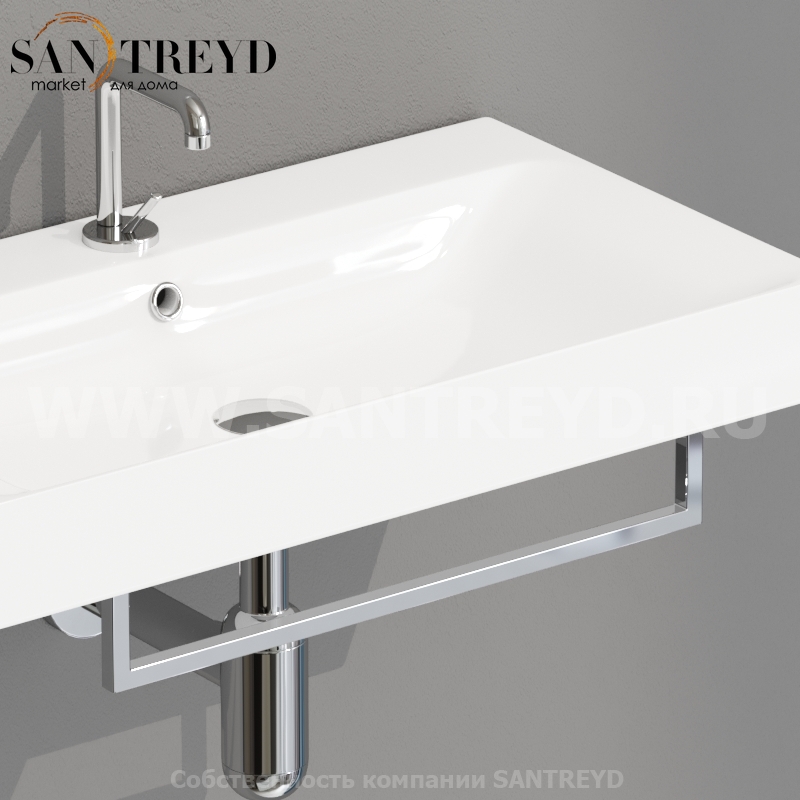 912001 Полотенцедержатель 682 мм ФРОНТАЛЬНЫЙ для арт. 3533 и 3550, цвет Хромированный Kerasan Cento Италия