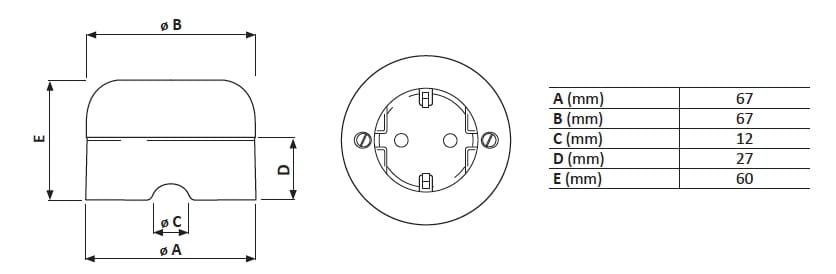 Розетка Schuko GI Gambarelli White Italy ARCH-00028794 - Вид №3