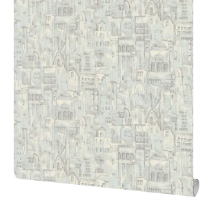 Обои флизелиновые Vog Collection Ольвера бирюзовые 1.06 м 90106-26