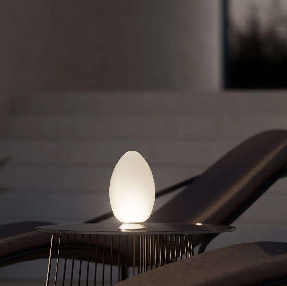 Перезаряжаемая настольная лампа из дутого стекла FontanaArte яйцо ARCH-00116643 - Вид №2