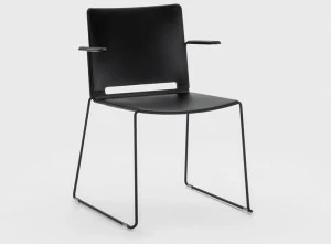 Viganò Пластиковый саночный стул с подлокотниками Daisy