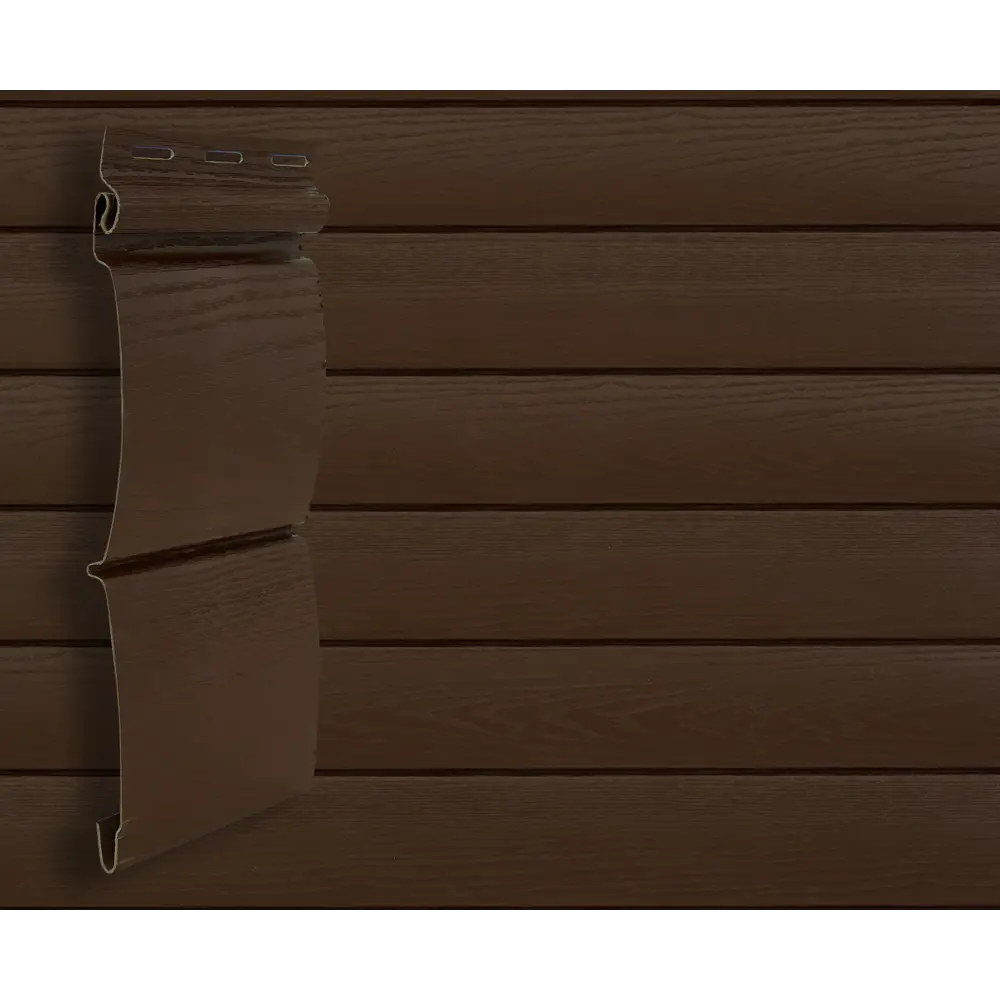 Сайдинг ПВХ блок-хаус 2700х230 мм темно-коричневый, 0.62 м² FINEBER STLM-2071880