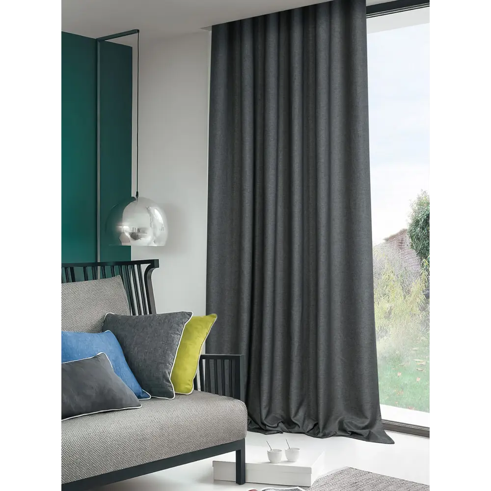 Штора на ленте Кэри 140x280 см цвет темно-серый MIAMOZA STLM-2204131 - Вид №3