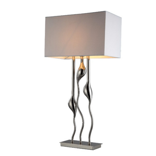 Настольная лампа Isis Triple Stem от RVAstley 5569 RVASTLEY ИНТЕРЬЕРНЫЕ 061737 Белый;хром  - Вид №1