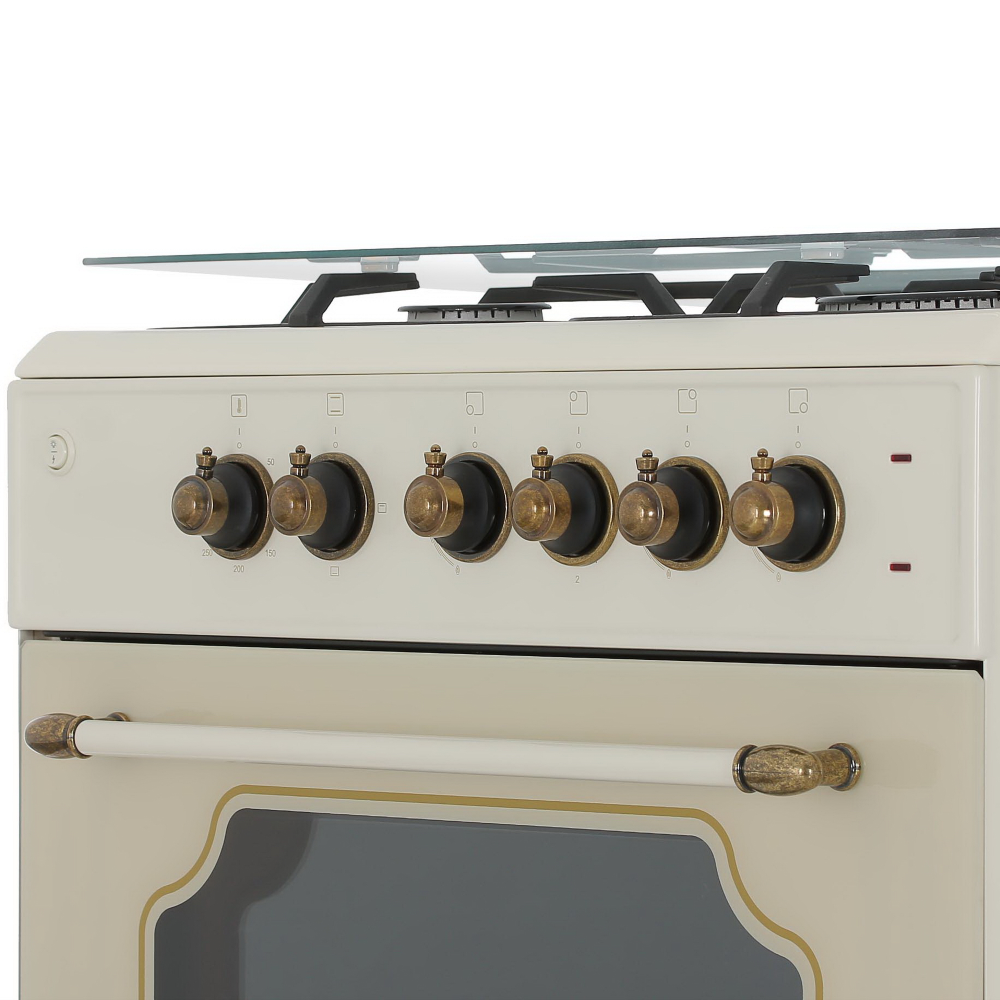 9030625 Комбинированная плита Vesta Valencia VKE 10-E Retro CHU бежевый STDN-0085500 - Вид №3