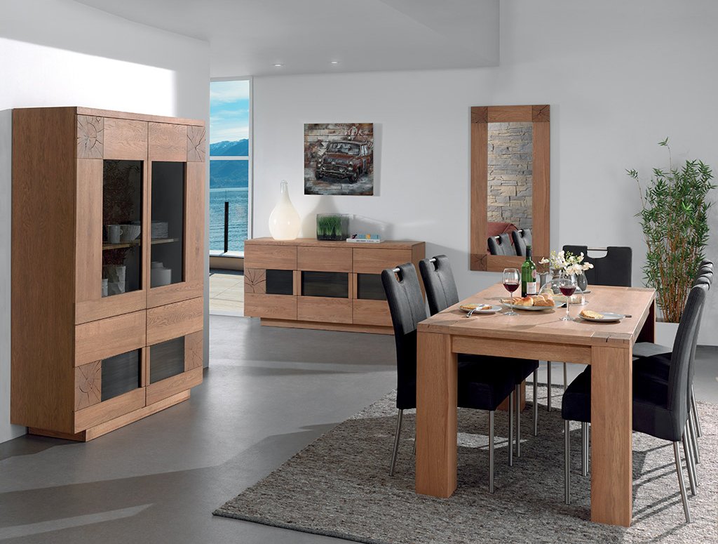 Обеденный стол деревянный 160 см дуб Woody VAVI WOODY 132618 Бежевый  - Вид №1