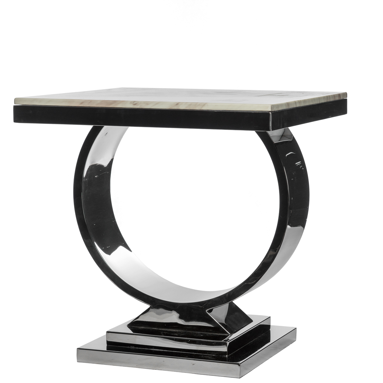 Приставной столик белый на стальном основании 60 см Donna ДОМАШНЯЯ ОБСТАНОВКА SKY 045155 Белый Santreyd - Вид №1