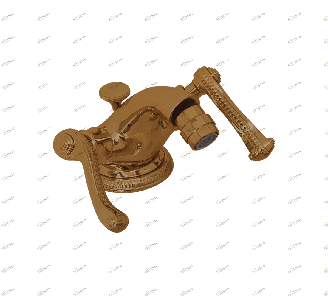 Gentry Home Смеситель для умывальника на три отверстия с выдвижным краном Tiffany Бронза GH103200