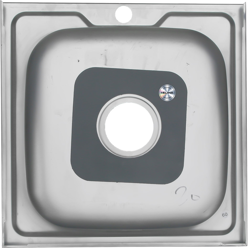 Мойка 5050 MELANA 0,6/160 накладная квадратная с сифоном (012 t*15) 012 t (*15) - Вид №2