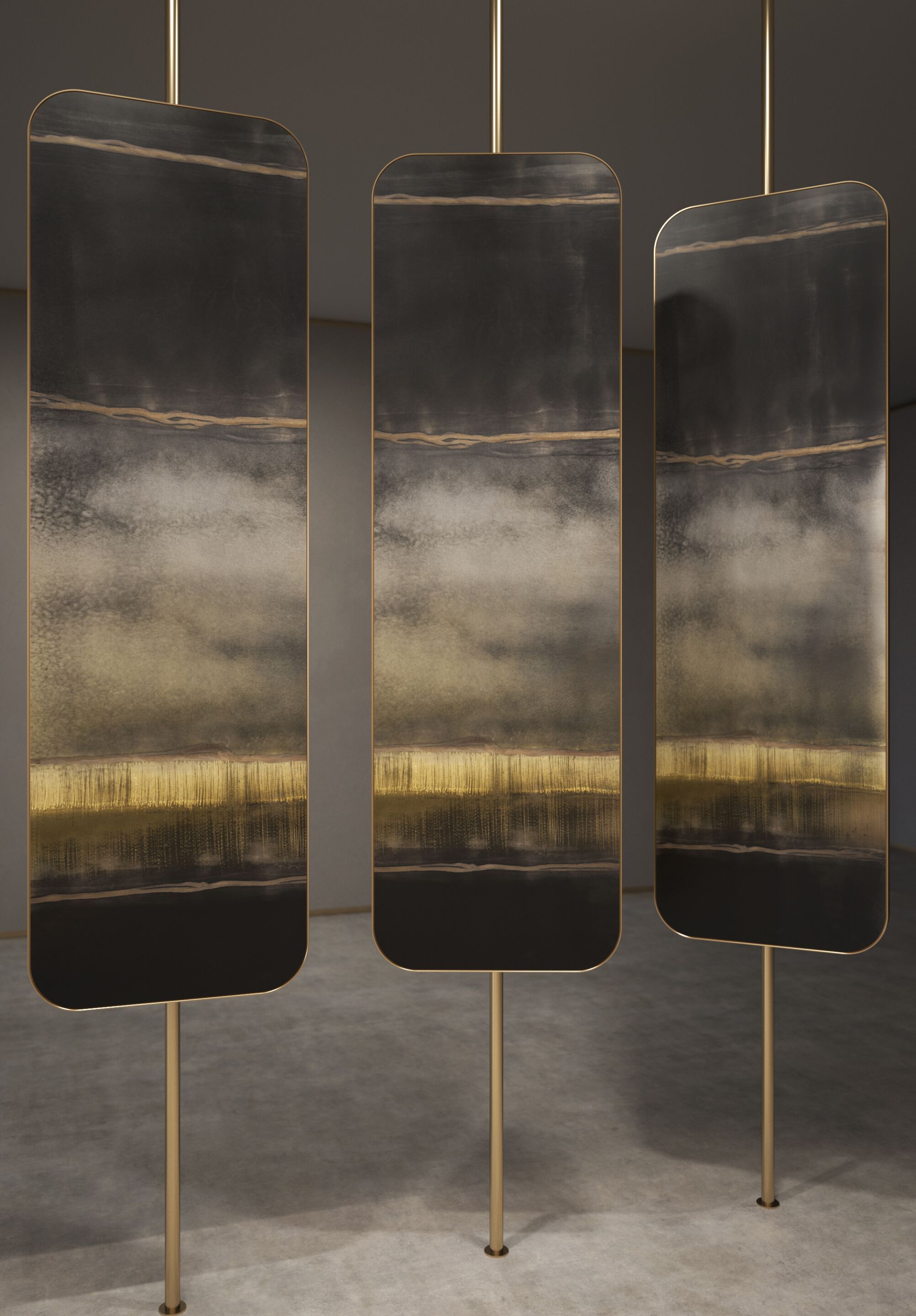 Деревянная и стеклянная ширма ARTE VENEZIANA итальянские пейзажи ARCH-00031140 - Вид №2