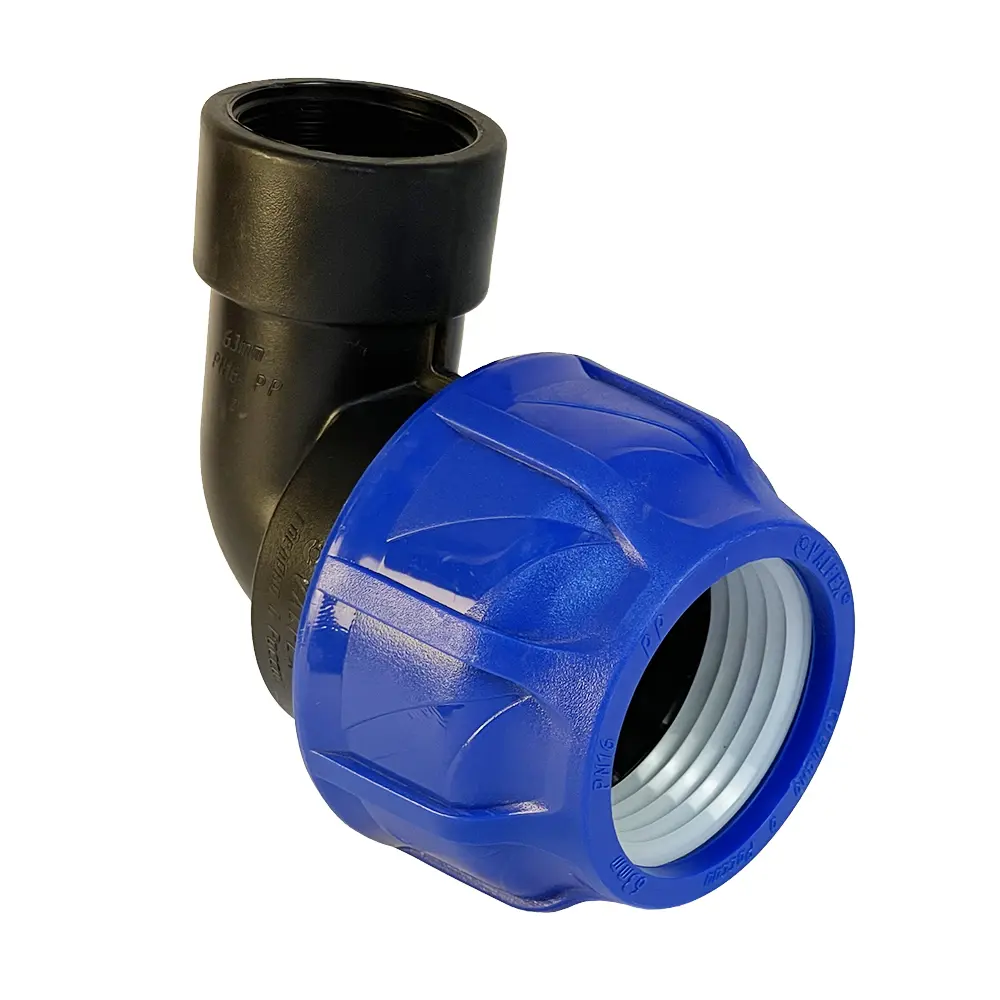 Отвод комбинированный 90° ПНД Valfex 1 1/2"x63 мм ВР 1210012363112 86922407 STLM-2186908  - Вид №1