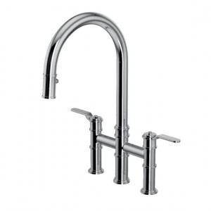 4549HS Мостовой миксер Armstrong с ополаскивателем при ополаскивании и гладкой ручкой Traditional Perrinandrowe