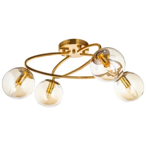 Люстра потолочная Enger 4 лампы 12 м² цвет золотой/медь