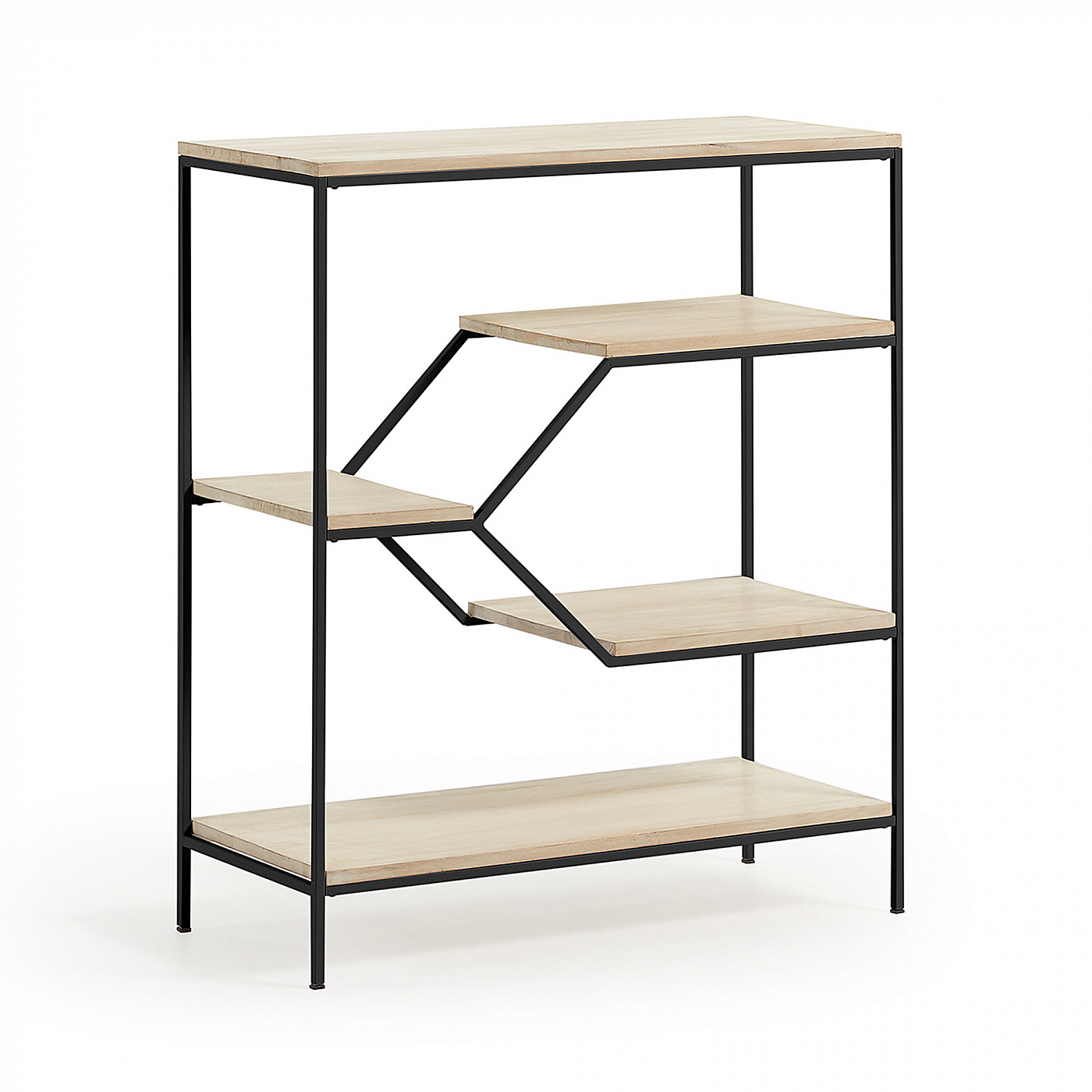 054382 Книжный стеллаж Pyke 80x93 черный La Forma Push  - Вид №1