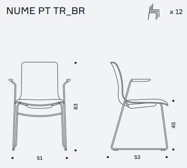 Мягкий тканевый операционный стул с подлокотниками IBEBI Nume ARCH-00039624 - Вид №3