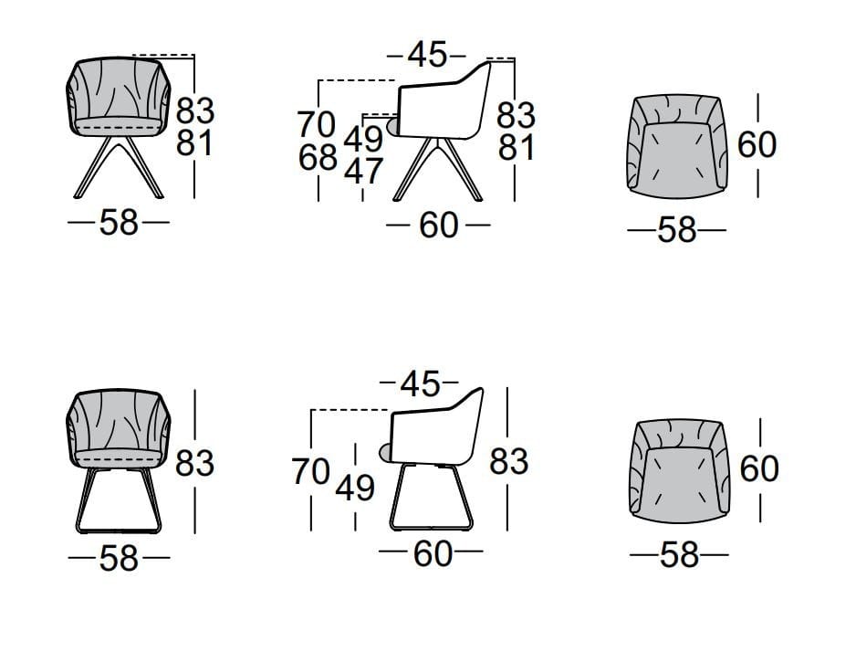 Стул на насесте с подлокотниками Rolf Benz ROLF BENZ 641 ARCH-00071956 - Вид №1
