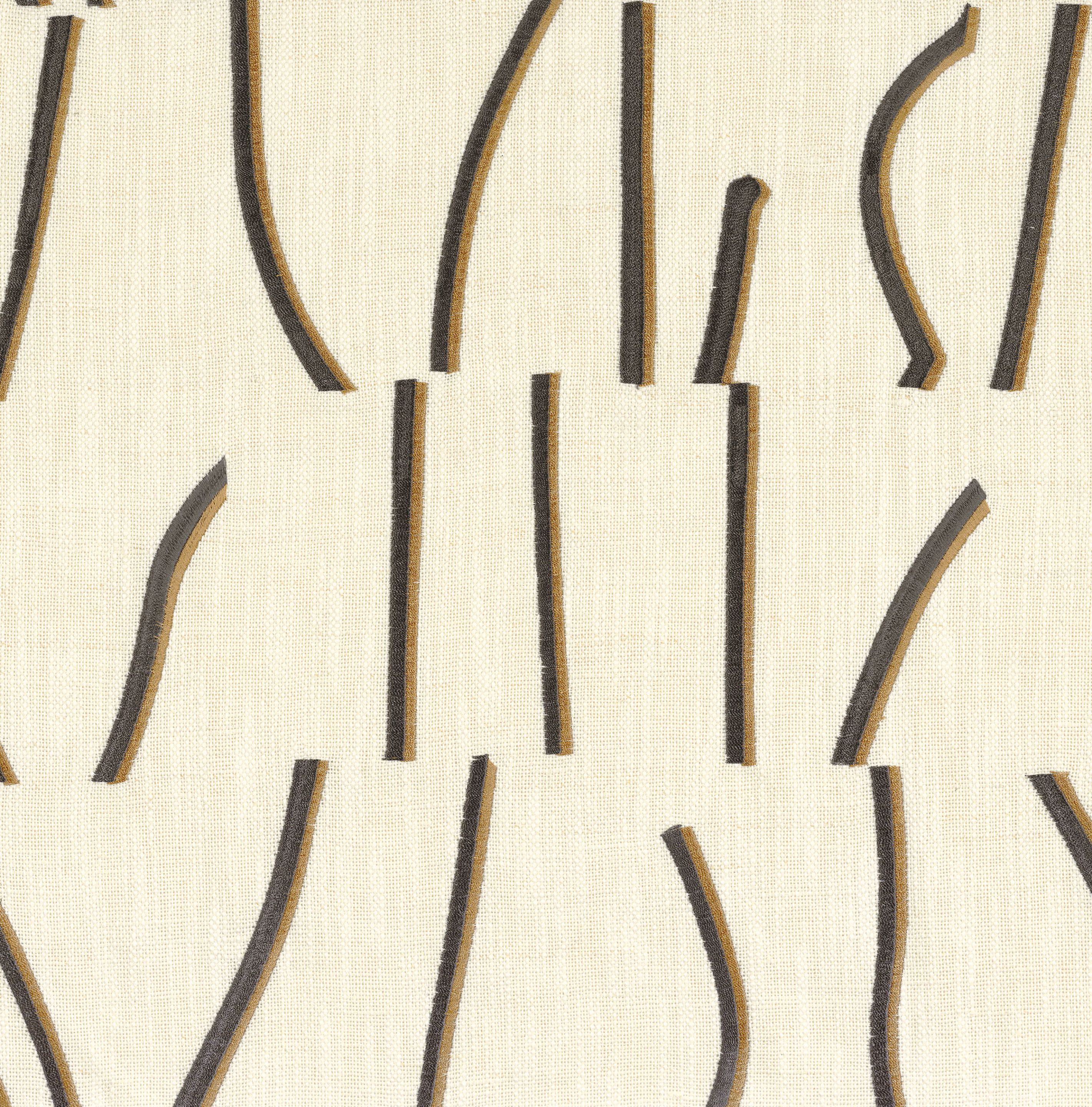 Вышитая ткань с графическим рисунком Casamance Linefolia ARCH-00102688 - Вид №3