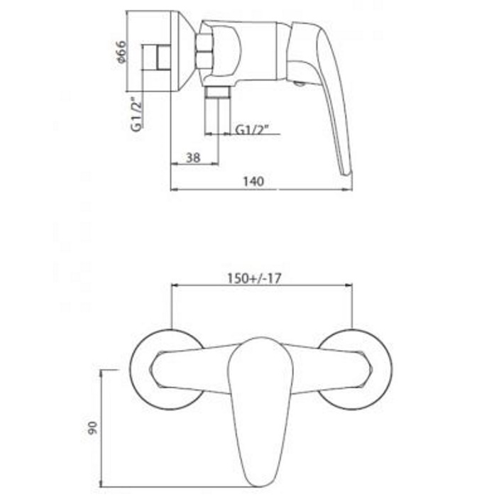 Смеситель для душа Kaja Fox 59610-С 59610С - Вид №1