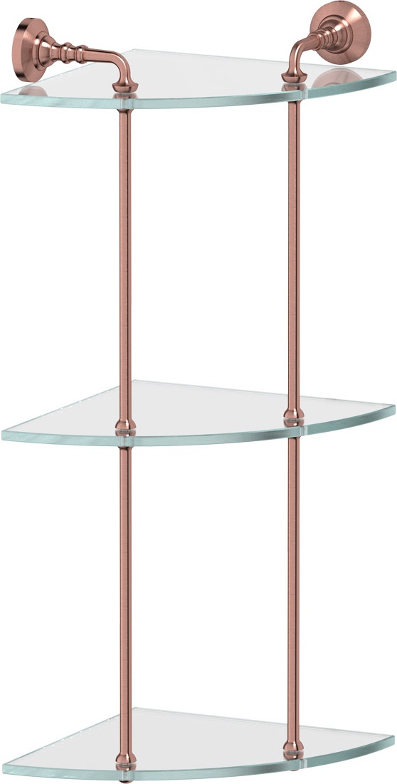 STI 619 Полка угловая 3-х ярусная 23 cm 3SC STILMAR ANTIQUE COPPER Treesseci 3SC