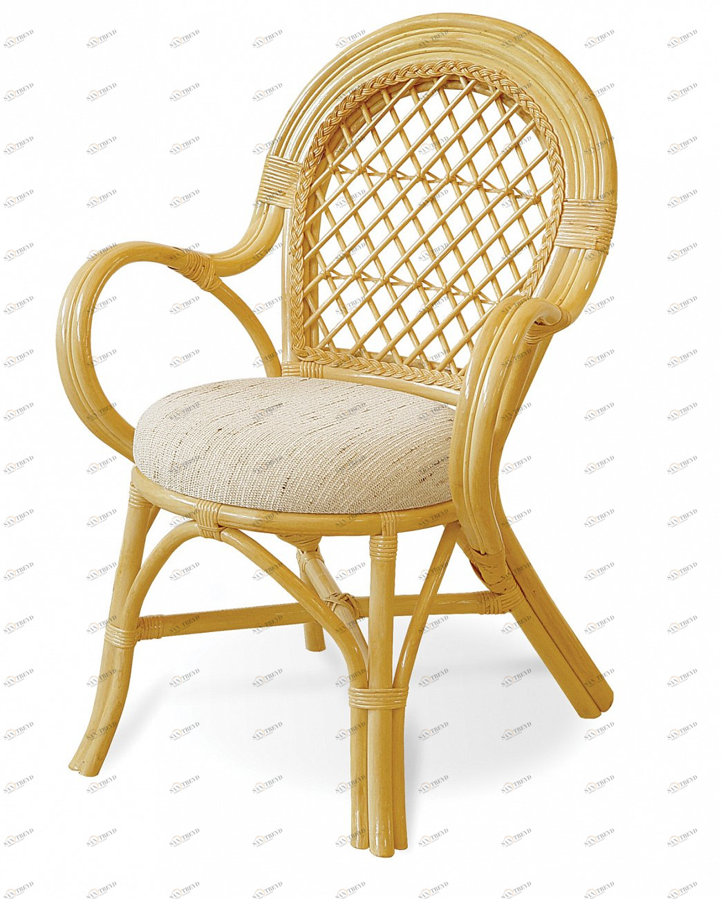 Стул с подлокотниками 97х64 см мед Calamus Rotan VINOTTI  00-3885240 Желтый 