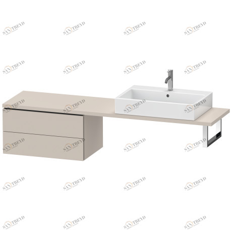 LC584809191 Шкафчик для компактной консоли L-Cube #LC5848 720 x 477 мм Серо-коричневый декор Duravit