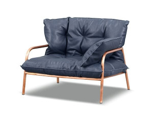 Кожаное садовое кресло