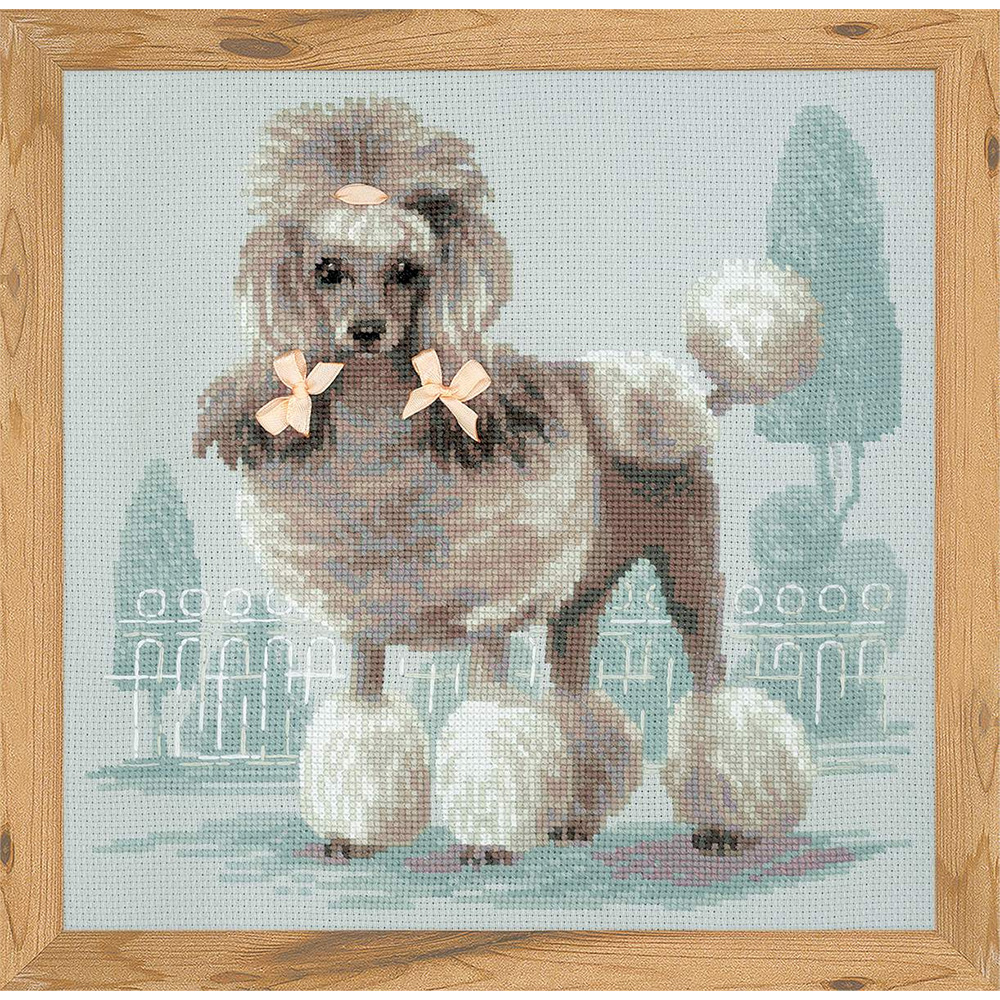 1635 Набор для вышивания Малый пудель 25 х 25 см RIOLIS Сотвори Сама 