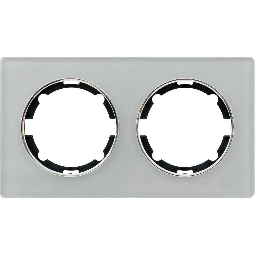 ONEKEYELECTRO Стеклянная рамка для розеток серый глянец 82838532 Florence STLM-0036863