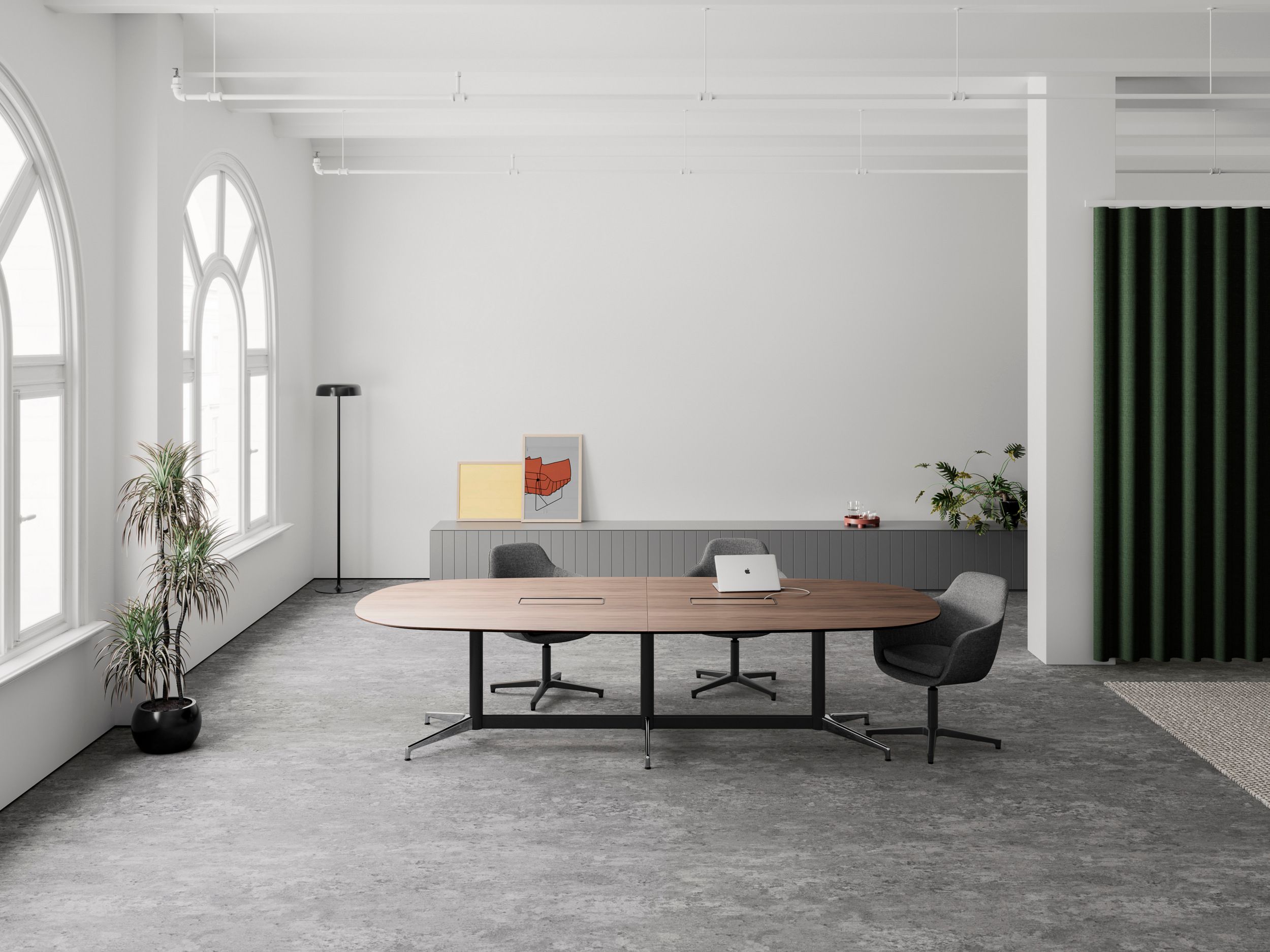 Овальный стол для совещаний с системой люверсов Herman Miller Civic ARCH-00081970 - Вид №6