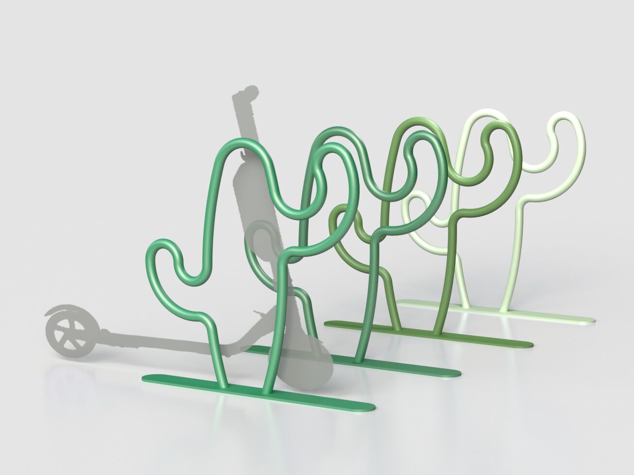 Стойка для велосипедов из оцинкованной стали Viscio Urban Design CACTUS ARCH-00128775 - Вид №3