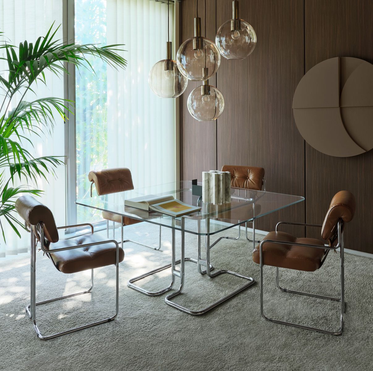 Квадратный стол из стали и стекла i 4 Mariani Tukroma ARCH-00056560 - Вид №3