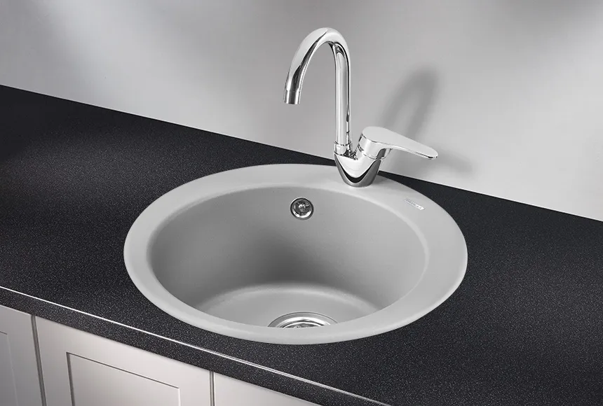 4801, АЛЮМИНИУМ, кухонная мойка, кварц GRANULA 4801-ST58