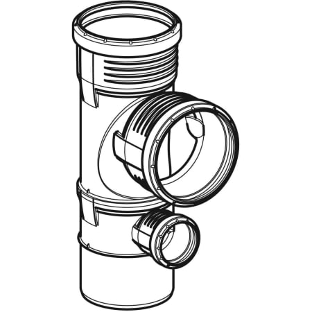 390.558.14.1 Крестовина односторонняя комбинированная Geberit Silent-PP 87,5° Geberit  - Вид №1