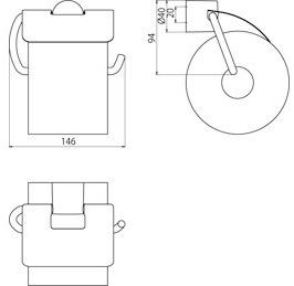 Emco Bad Держатель для бумаги с крышкой Rondo2 sun-id-1423658 - Вид №1