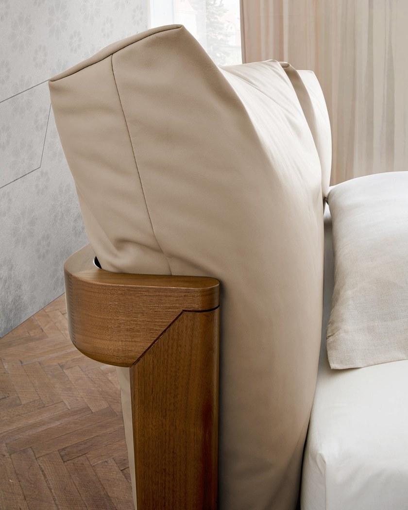 ZANETTE Двуспальная кровать из кожи с обитым изголовьем sun-id-1408065 - Вид №2