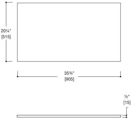 Blu Bathworks® Одинарная столешница для умывальника синего цвета ∙ stone ™ 900 Sac0900  - Вид №2