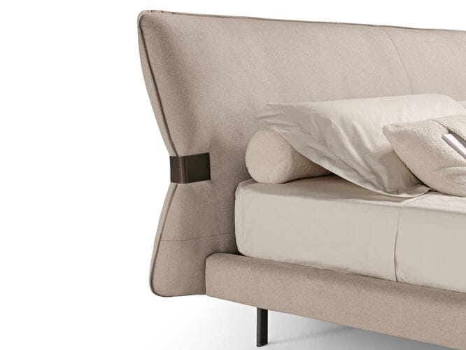 Кожаная двуспальная кровать с мягким изголовьем Max Divani ARCH-00115128 - Вид №2