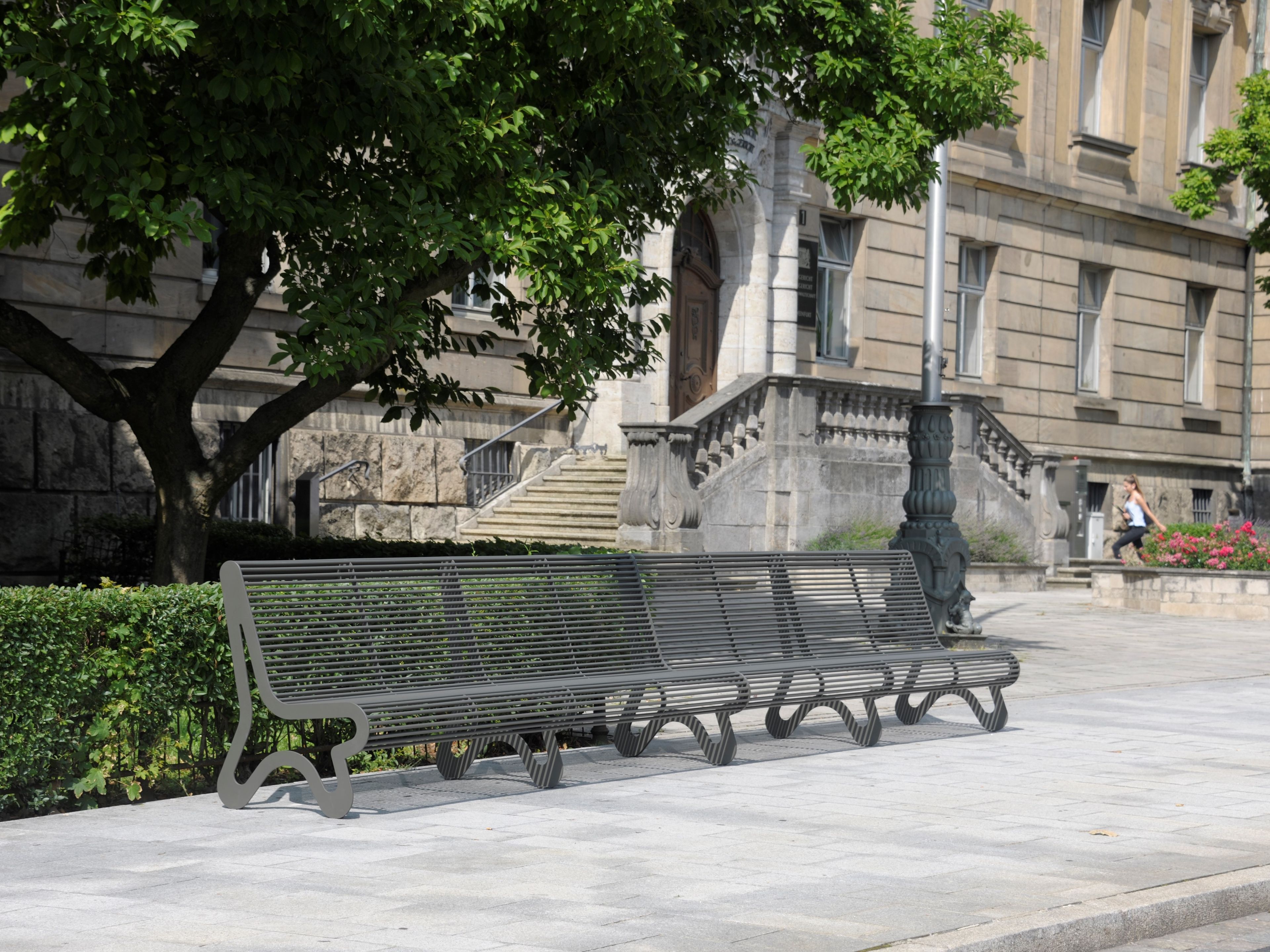 Скамья из нержавеющей стали со спинкой BENKERT BANKE Siardo ARCH-00080277 - Вид №1