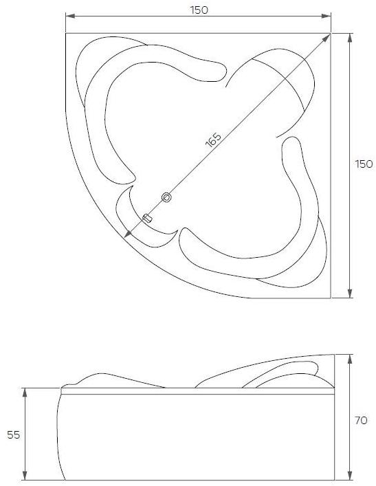 Relax Design 2-х местная акриловая гидромассажная ванна sun-id-1490693 - Вид №3