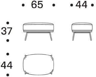 Saba Italia Мягкая подножка из ткани Kepi sun-id-1501698 - Вид №3