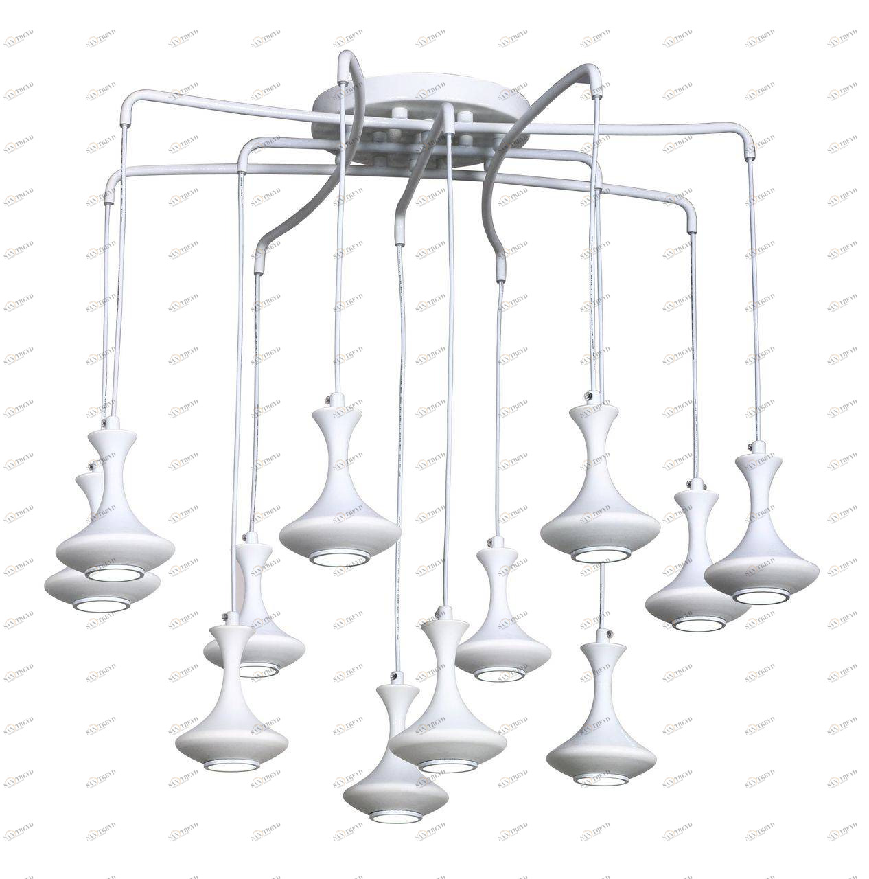 Люстра дизайнерская Barked белый дуб 1722-12P SUPERNW KOSMOS 057140 Белый 